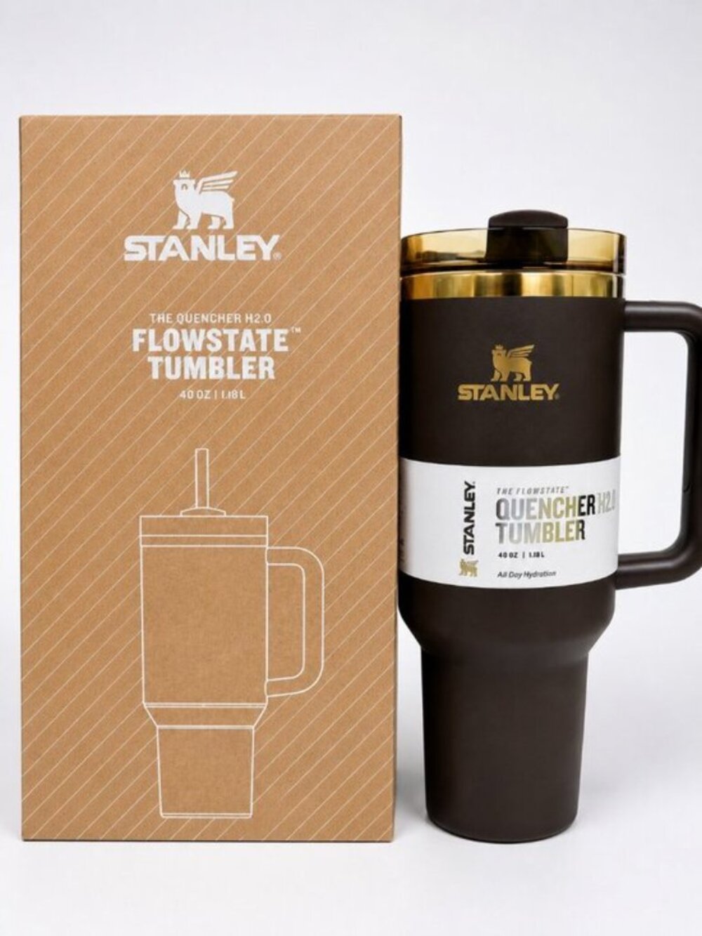 Stanley Chocolate Gold Quencher 40oz Tumbler Flowstate H2.0 Factory Sealed - Picture 2 of 2